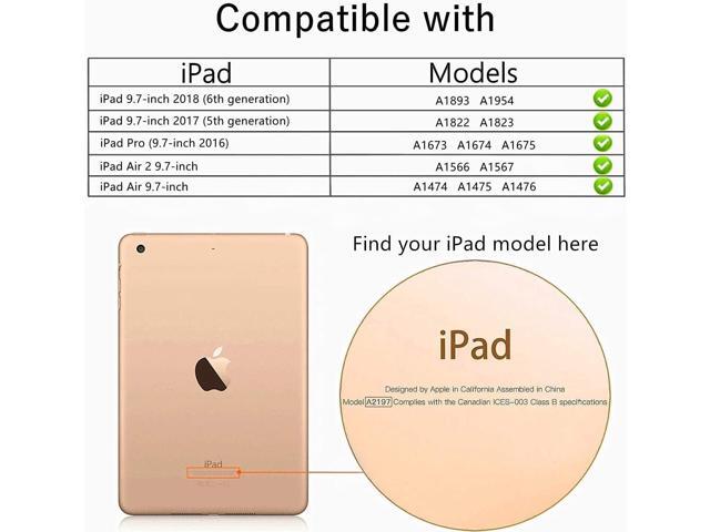 BMOUO Kids Case for iPad 6th/5th Generation (iPad 9.7-inch, 2017/2018), iPad 9.7/Air 2 Cas e with Screen Protector, Shockproof Handle Stand iPad...
