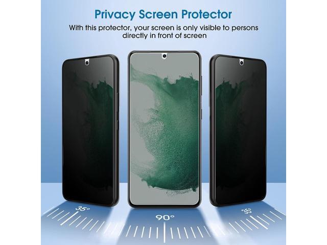 amFilm Privacy Screen Protector Samsung Galaxy S22 5g 6.1 inch with 2 Pack Camera Lens Protector, Anti Spy, Fingerprint ID Compatible, Easy to...