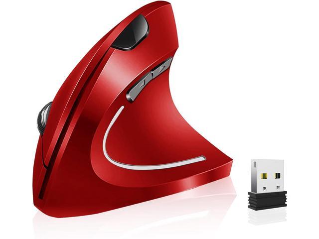 Vassink Ergonomic Mouse, Rechargeable Wireless Mouse, 2.4GHz Rechargeable Wireless Vertical Optical Mice with USB Receiver, 6 Buttons,.