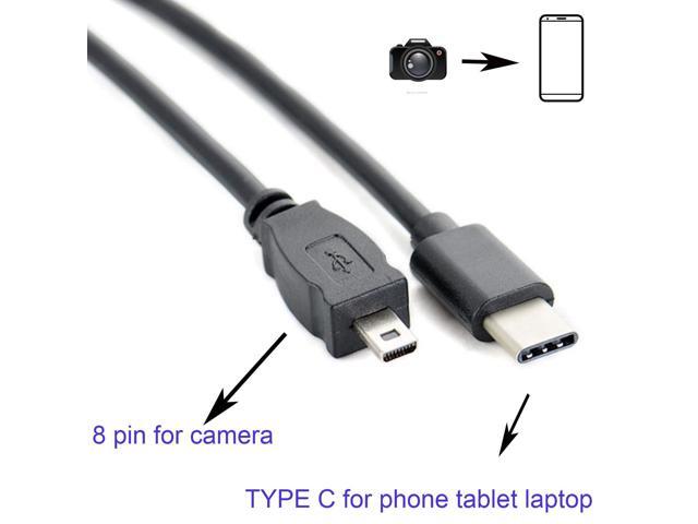 OTG Data Cable Type-C USB-C Smart Phone to for Nikon Camera UC-E6 UC-E23 UC-E17 Photo Transfer Cord for Nikon SLR DSLR D3300 D750 D5300 D7200 D3200...