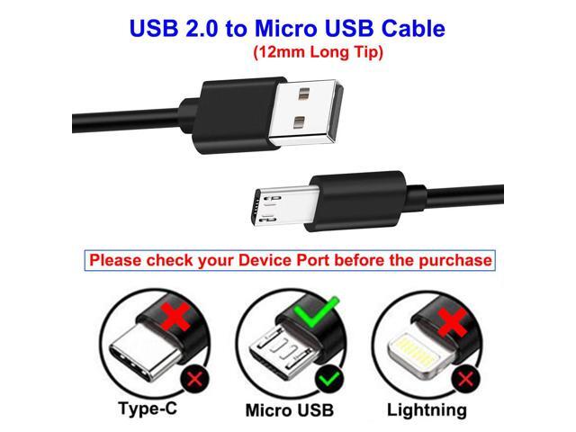 U 2-Pack 3FT 12mm Extra Long Tip Micro USB Cable Extended Connector for AGM/Blackview/Oukitel/Doogee/Leagoo/Zoji/Guophone V19 X3 Rugged Phones or...