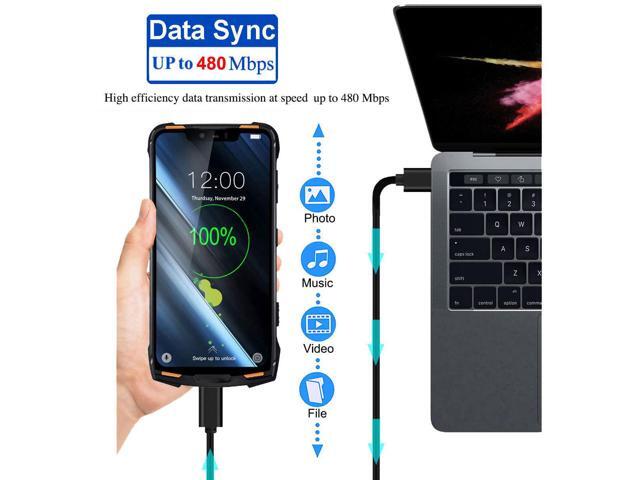 U 2-Pack 3FT 12mm Extra Long Tip Micro USB Cable Extended Connector for AGM/Blackview/Oukitel/Doogee/Leagoo/Zoji/Guophone V19 X3 Rugged Phones or...