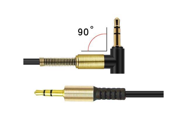 O 3.5mm Aux Audio Cable 1/8 Stereo Aux Cable for Car, [3 Pack] 90 Degree Right Angle Aux Cable 3.5mm Male to Male Audio Cable Stereo Auxiliary...