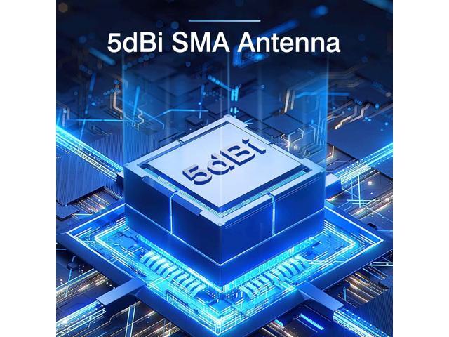 USB WiFi Adapter, ElecMoga 1300Mbps WiFi Dongle USB 3.0 Dual Band 5G/2.4G Wireless Network Adapter for Desktop Laptop PC, Dual 5dBi Antennas,...