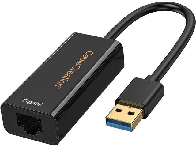 USB to Ethernet Adapter, CableCreation USB 3.0 to 10/100/1000 Gigabit Wired LAN Network Adapter Compatible with Nintendo Switch, Windows, MacBook,...