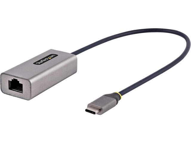 USB-C to Ethernet Adapter, 10/100/1000 Mbps, Gigabit Network Adapter, ASIX AX88179A, 1ft/30cm Cable, Windows/macOS/Linux