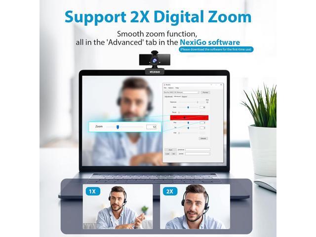 NexiGo N660 1080P Business Webcam, Dual Microphone & Privacy Cover, USB FHD Web Computer Camera, Plug and Play, for Zoom/Skype/Teams/Webex, Laptop...
