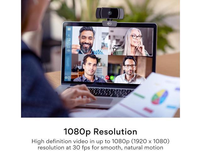 MEE audio C6A 1080p HD Webcam with Microphone, Autofocus, Low Light Correction, 360° Rotation; USB Streaming Web Camera for Video Calling via...