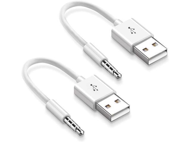 i Charging Cable for iPod Shuffle Cable USB Data Sync Cable Cord 3.5mm Male AUX Plug to USB Male Adapter Cable Charger Converter Headphone Audio...