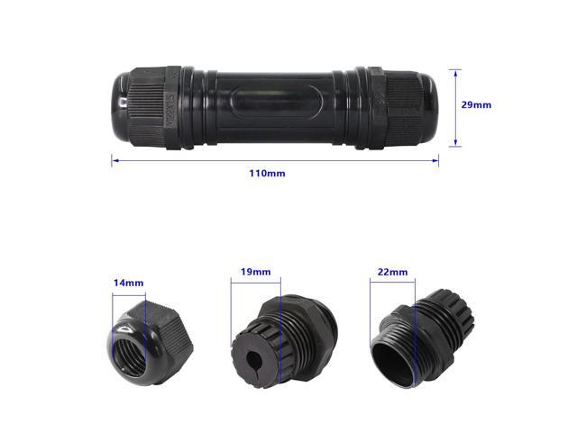 SinLoon RJ45 Waterproof Connector, IP67 Ethernet Cable Connector, with Shielding CAT6/CAT5E/CAT5 Ethernet LAN Cable Coupler for Outdoor LED...