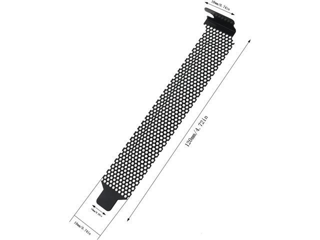 M PCI Slot Cover 5PCS Black PCI Bracket Vented Slot Covers Hard Steel Dust Filter Blanking Plate with Screws for Computer Cases