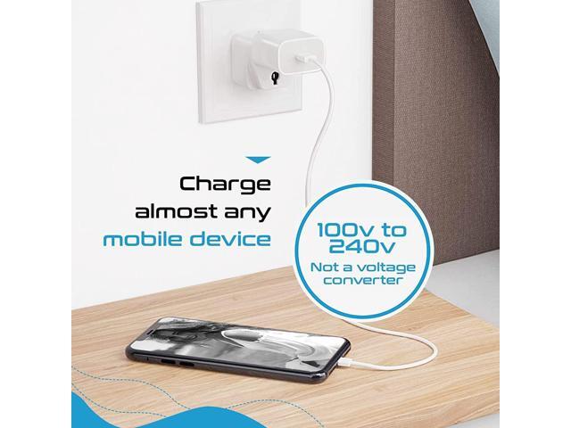 Ceptics Adapter Plug Set for World Wide International Travel Use - Grounded Safe - Works with Cell Phones, Chargers, Batteries, Camera, and More