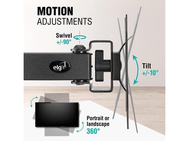 ELG Full Motion Swivel Monitor Desk Mount Stand up to 34'' Screen, Adjustable Arm Height Position, Computer Monitor Stand, Gaming/Home Office,...
