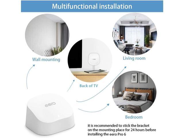 Wall Mount for eero 6, Screwless Strong Adhesive Bracket for eero 6 Mesh WiFi Router (1 Pack) (Not for eero 6+)