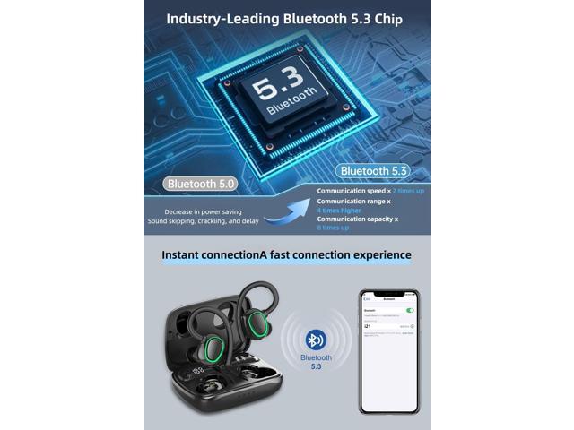 Wireless Earbuds, Noise Cancelling Bluetooth Earbuds Touch Control Ear Buds Hi-Fi Stereo 40H Playtime Bluetooth 5.3 Earphones Waterproof Sports...