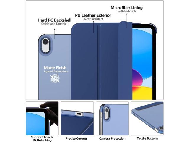MoKo Case for iPad (A16) 11th Generation 11 Inch 2025, iPad 10th Generation 10.9 inch 2022, Slim Stand Protective Cover with Hard PC Translucent...