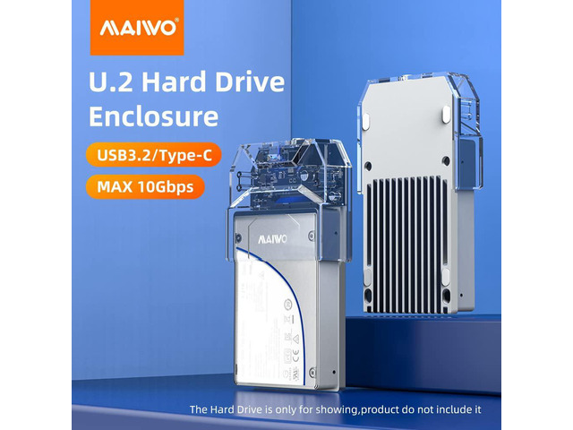 MAIWO K108U U.2 NVMe Docking Station Converter USB 3.2 Type-C Gen 2 to 2.5 inch U.2 PCIe NVME SSD Portable External Hard Drive Enclosure Adapter...