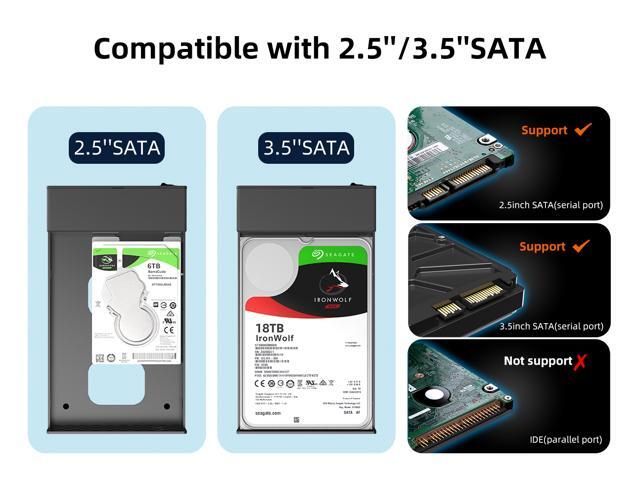 MAIWO USB C Hard Drive Enclosure for 2.5' 3.5 Inch SATA SSD HDD Aluminum USB C to SATA Adapter USB 3.1 Gen 2 Up to 10Gbps, Support UASP SATA III...