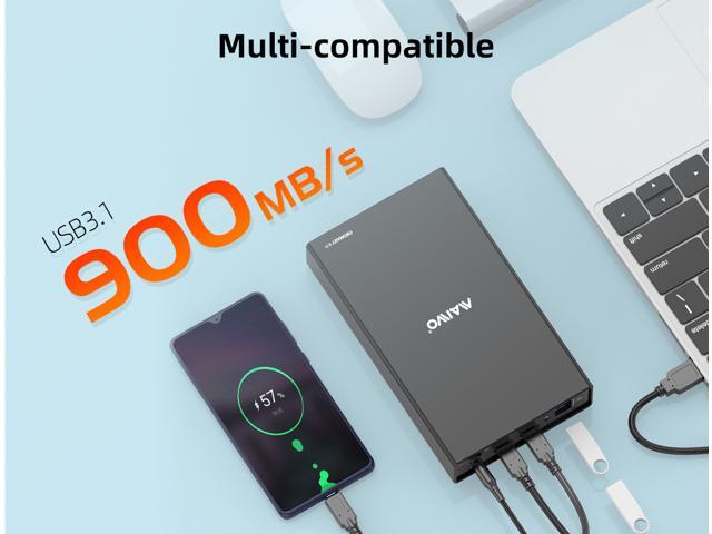 MAIWO USB C Hard Drive Enclosure for 2.5' 3.5 Inch SATA SSD HDD Aluminum USB C to SATA Adapter USB 3.1 Gen 2 Up to 10Gbps, Support UASP SATA III...