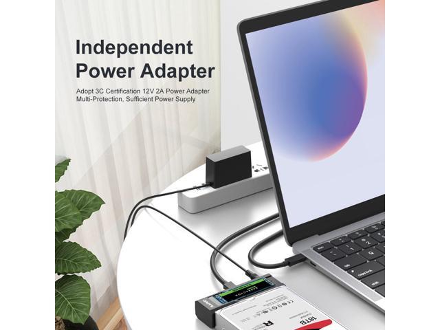 MAIWO Type C to 2.5'' 3.5'' SATA Adapter to M.2 NVMe SATA Reader, USB3.2 Gen2 Converter for M.2 2.5/3.5 Hard Drive (Up to 18TB)