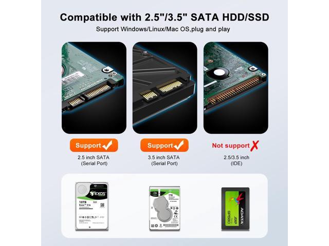 MAIWO Docking Station 4 Bay for 2.5 3.5 inch SATA External Hard Drive with eSATA Interface, USB 3.0 HDD SSD Cloner Duplicator, 72TB Capacity