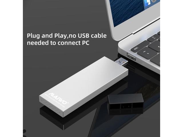 MAIWO USB 3.0 to M.2 SATA NGFF SSD Enclosure Reader for M+B Key SATA Hard Drive, Applicable to SSD Size 2230 / 2242 / 2260 / 2280