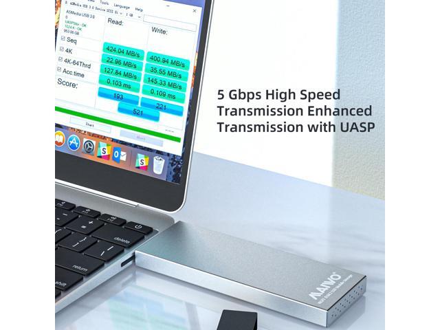 MAIWO USB 3.0 to M.2 SATA NGFF SSD Enclosure Reader for M+B Key SATA Hard Drive, Applicable to SSD Size 2230 / 2242 / 2260 / 2280