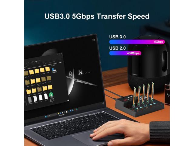 MAIWO M.2 SATA SSD Duplicator, 5 Bay External Hard Drive Docking Station for M.2 SATA B Key Solid State Drive, USB 3.0 to SATA M.2 SSD Dock, 1 to 4...