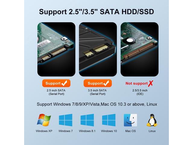 MAIWO Dual Bay Hard Drive Docking Station for SATA 2.5/3.5inch with offline Clone, USB3.0 SATA HDD SSD Duplicator with RGB LED Lights, Supports...