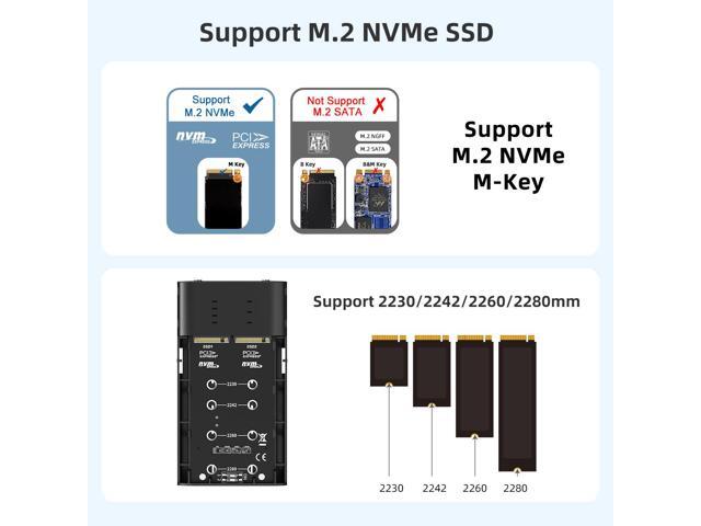 MAIWO NVMe RAID Enclosure 20Gbps USB3.2 GEN2x2, RAID 0/RAID 1/PM/Large, 8TB Capacity Tool Free Aluminum, Dual Bay RAID Enclosure for M.2 NVMe PCIe...