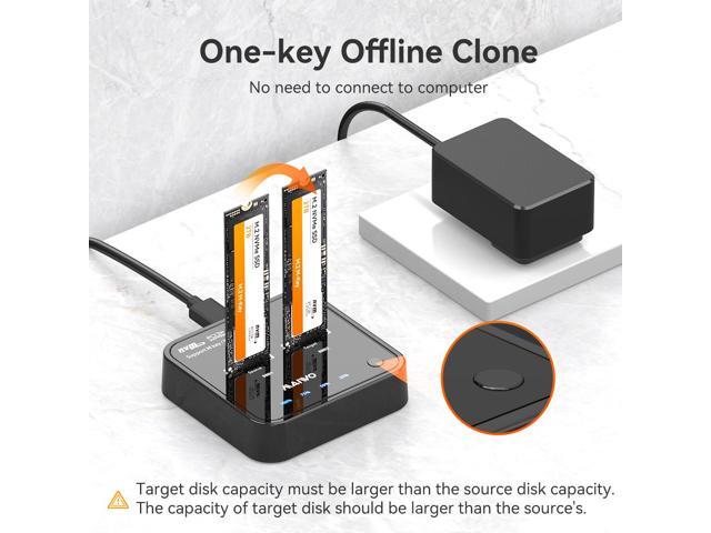 MAIWO M.2 Duplicator Cloner Dual-bay Offline NVMe Docking Station USB C to NVMe SSD Enclosure Aluminum M.2 Dock for PCIe M Key and M & B Key...