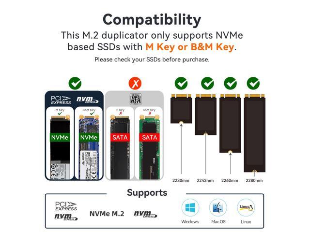 MAIWO 4 Bay NVME M.2 Docking Station Duplicator, NVME PCIe M.2 Drive to USB3.1 GEN2 Adapter Cloner, Up to 10Gbps, 8TB Capacity, Support Two Group...