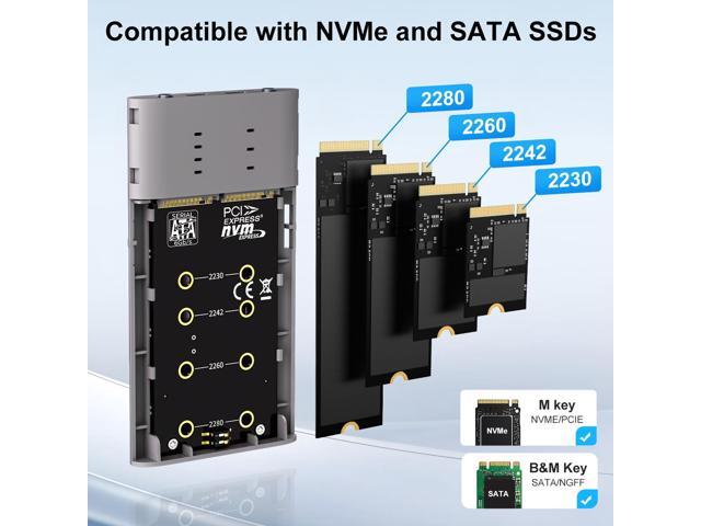 MAIWO Dual-Bay M.2 SSD Enclosure Cloner for NVMe & SATA, USB3.2 GEN2X2 10Gbps M.2 Offline Duplicator Supports SATA to NVMe and NVMe to SATA, Dual...