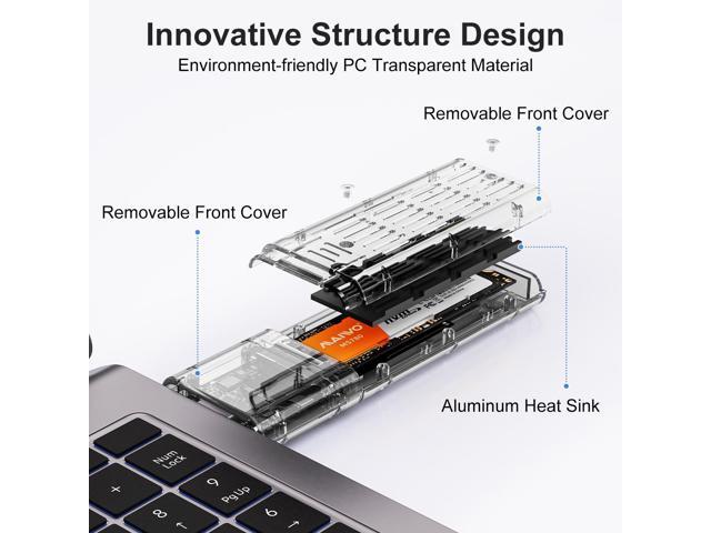 MAIWO M.2 SATA SSD Enclosure, USB3.2 Gen1 Type-A to SATA NGFF Based M.2 Solid State Drive Adapter Reader, Support B Key B+M Key, High-Strength ABS