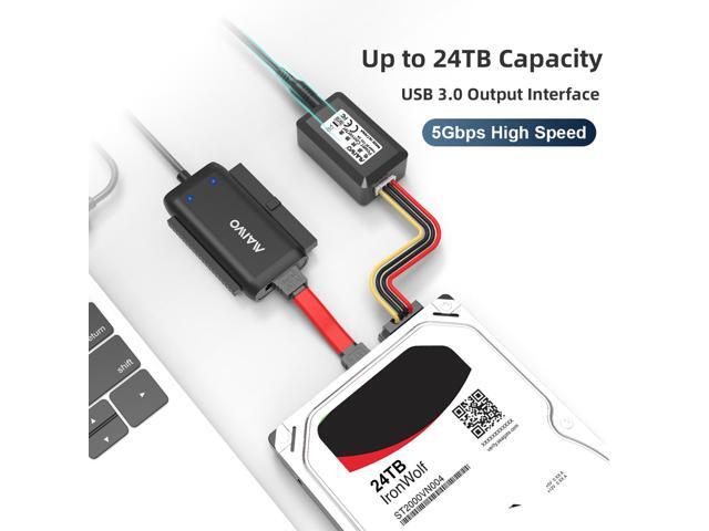 MAIWO SATA IDE to USB 3.0 Adapter Cable, External Hard Drive Reader Converter for Universal 2.5/3.5 Inch IDE/SATA HDD/SSD and 5.25 inch DVD/CD-ROM...