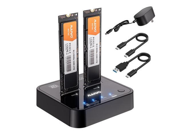 MAIWO Dual M.2 NVMe SATA SSD Cloner 20Gbps USB 3.2 Gen 2x2 External SSD Docking Station Offline Duplicator Tool-Free for M-Key B+M Key SSDs...