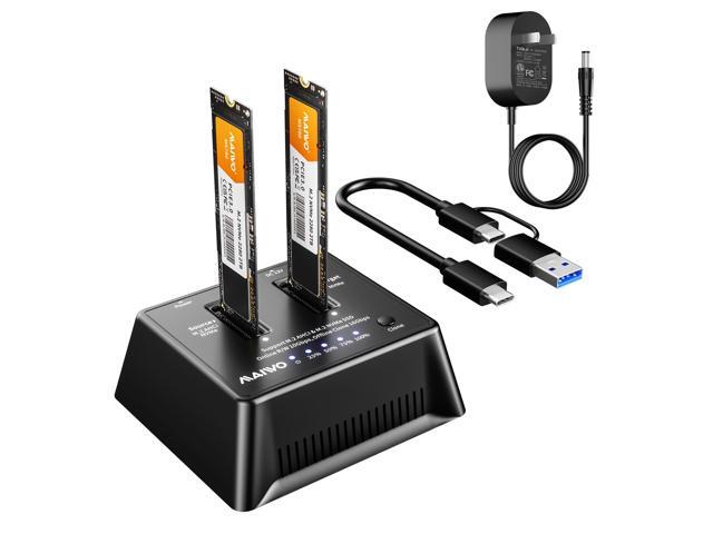 MAIWO Dual M.2 NVMe Cloner, 10Gbps USB 3.2 Gen 2 External SSD Docking Station for PC Laptop, Standalone Offline Duplicator Tool-Free for M-Key SSD...