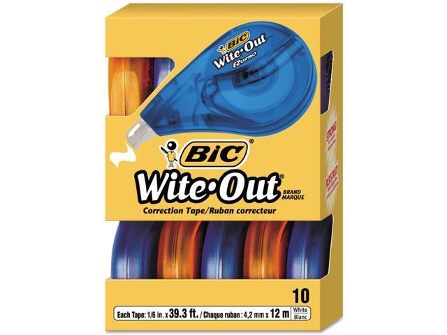 BIC Wite-Out EZ Correct Correction Tape Non-Refillable 1/6' x 472' 10/Box WOTAP10