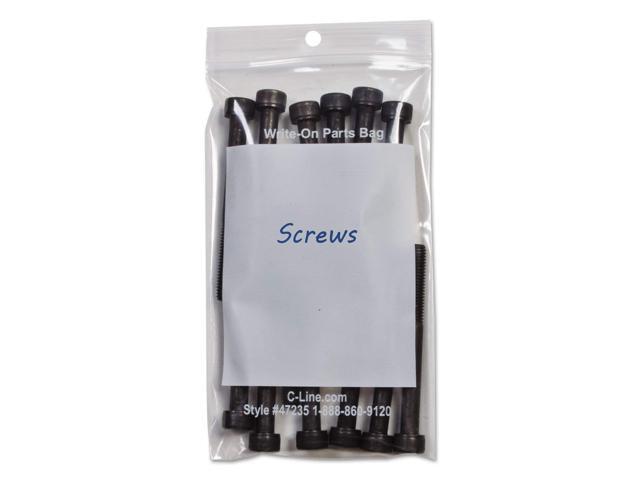 C-Line Write-On Poly Bags 2 mil 3' x 5' Clear 1000/Carton 47235