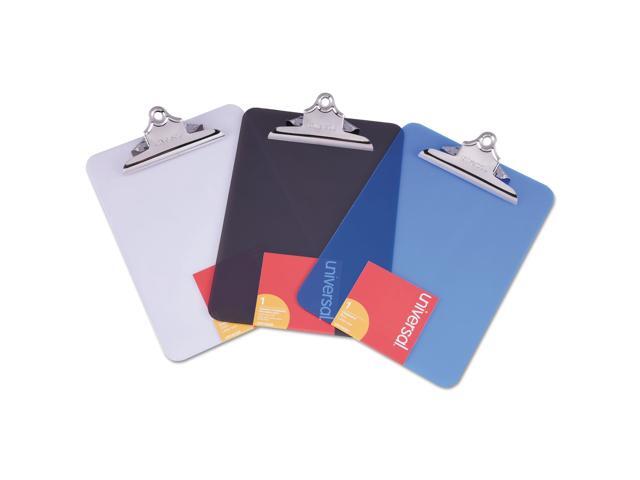 UNIVERSAL Plastic Clipboard with High Capacity Clip 1' Capacity Holds 8 1/2 x 12
