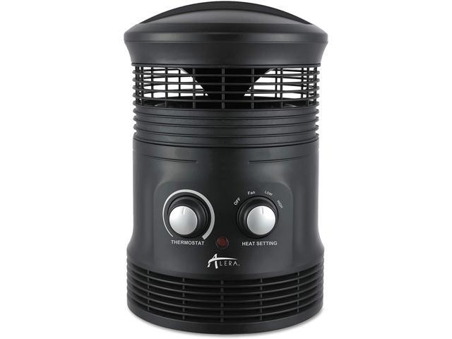 Alera 360 Deg Circular Fan Forced Heater, 8' X 8' X 12', Black HEFF360B