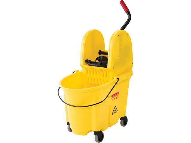 Rubbermaid Yellow Polypropylene Mop Bucket and Wringer, 8-3/4 gal. FG757788YEL