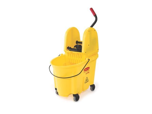 Rubbermaid Yellow Polypropylene Mop Bucket and Wringer, 8-3/4 gal. FG757788YEL