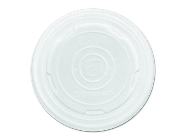 Eco-Products Lid,Plas,Soup Cups,Wh,500 EPECOLIDSPL