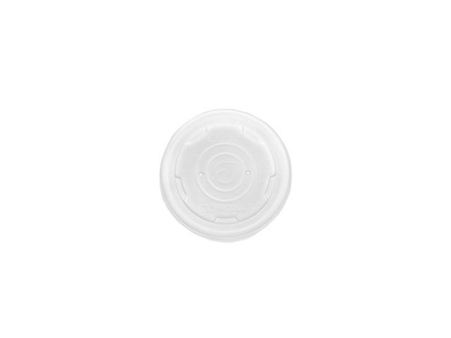 World Art PLA-Laminated Soup Container Lids, White, 8oz, 1000/Carton