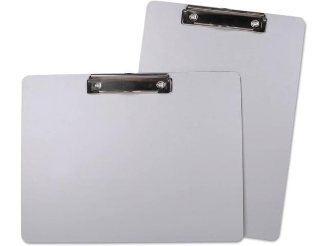 Universal 40302 Plastic Brushed Aluminum Clipboard, Landscape, 1/2 Inch Capacity, 11 X 8 1/2