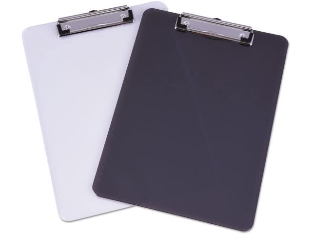 Universal 40312 Plastic Clipboard With Low Profile Clip, 1/2 Inch Capacity, Holds 5 X 8, Clear