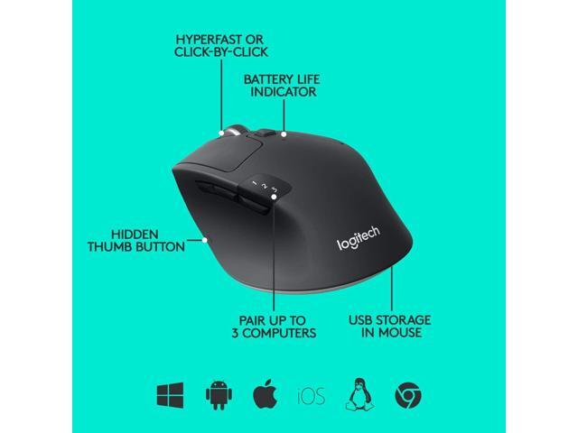 Logitech M720 Triathlon Multi-Device Wireless Bluetooth Mouse