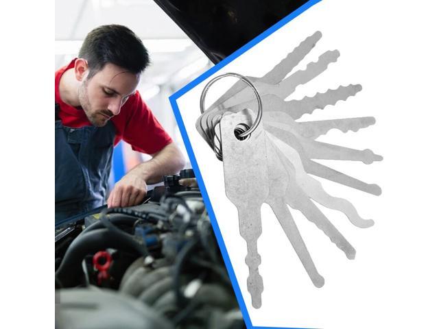 10Pcs Stainless Steel Jiggler Keys Dual Sided Car Unlocking Lock Opening Repair Kits Lock Opening Repair Tool Set