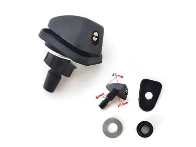 Universal Vehicle Front Windshield Washer Sprayer Nozzle Black Accessories Cleaning Accessories photo